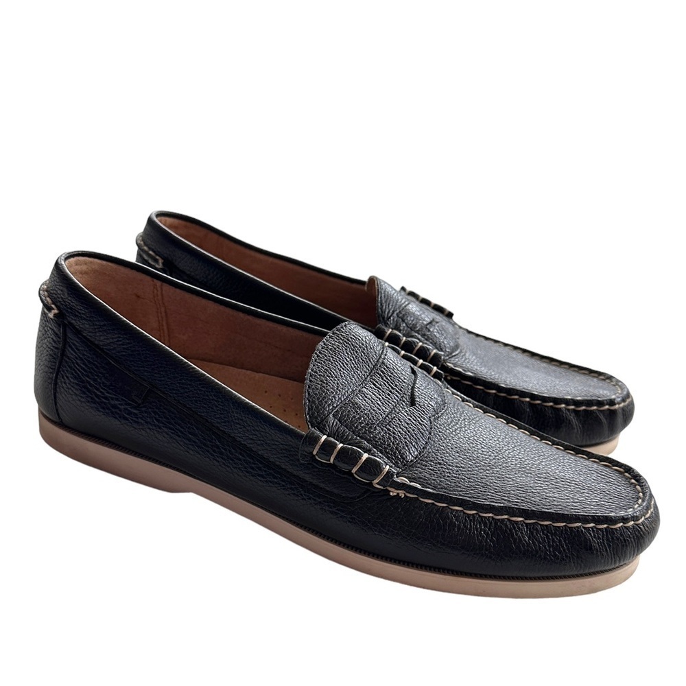 Polo Ralph Lauren Black Leather Bjorn Loafers Mens Size 13D